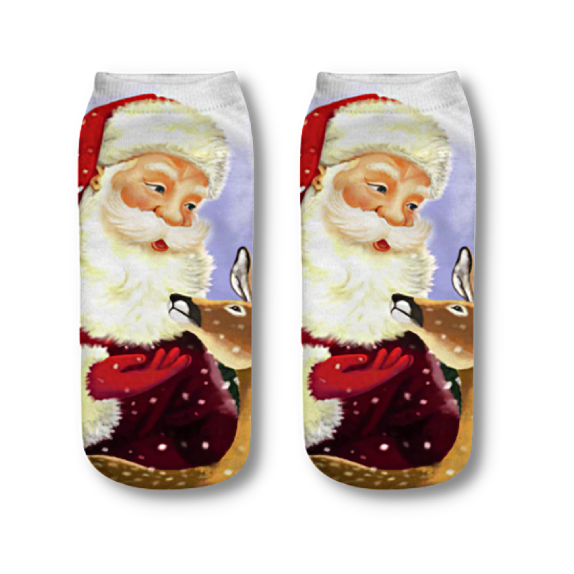 Santa and Reindeer Socks