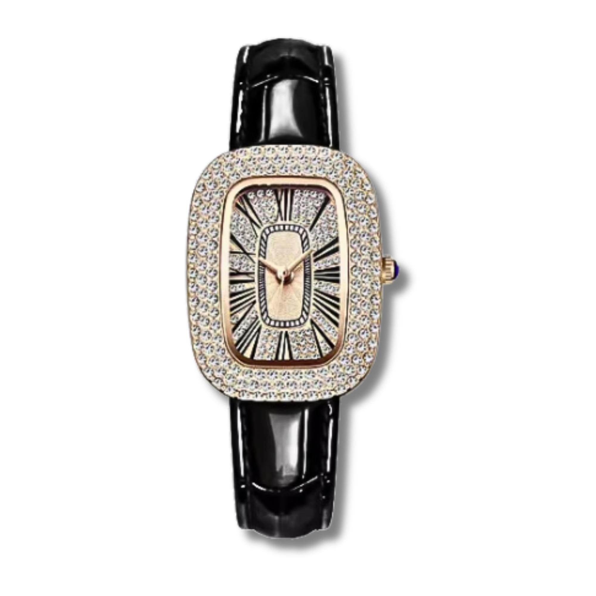 Elegant Ebony Ladies Watch on a white background