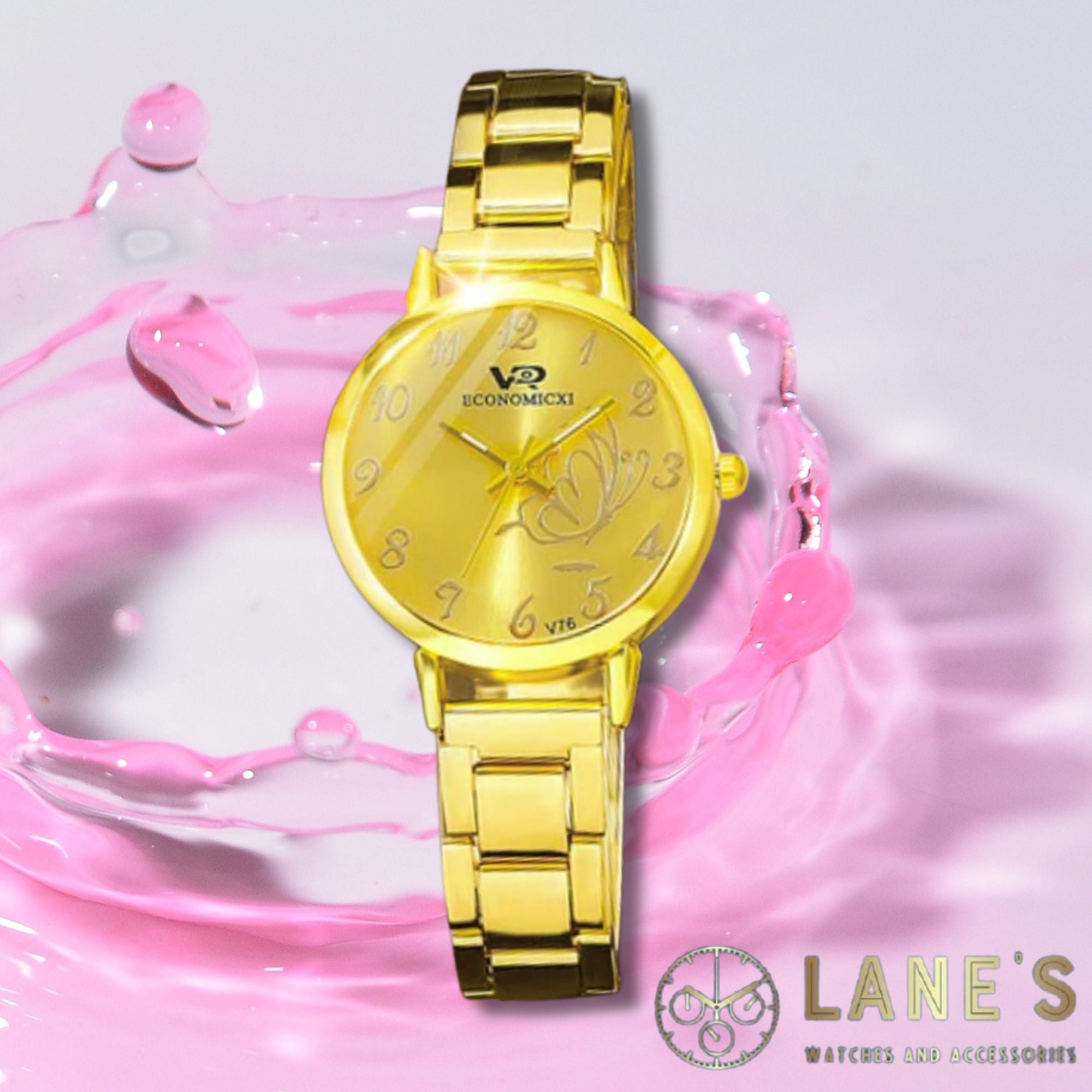 Golden Butterfly Ladies Watch