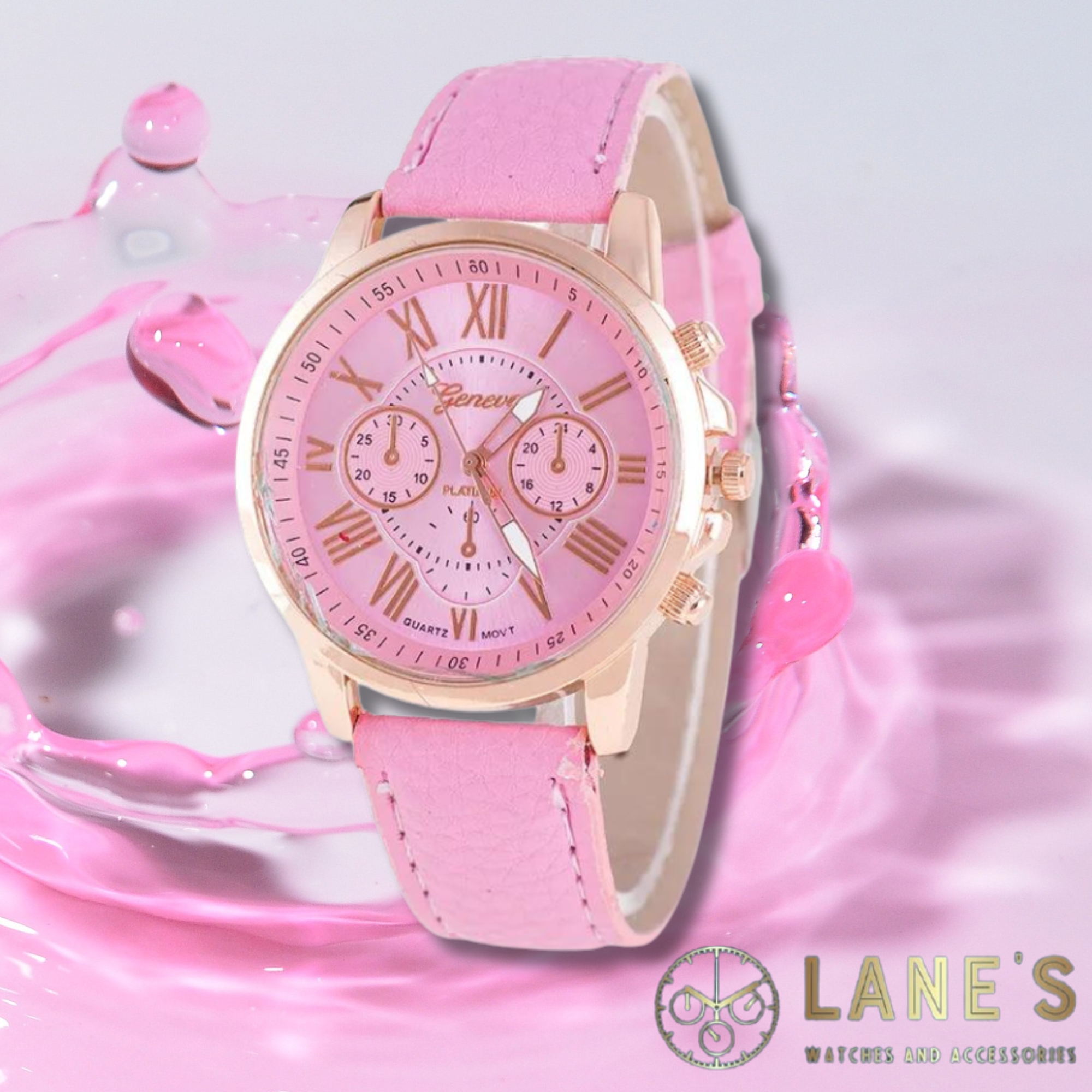 Pink Numerals Ladies Watch