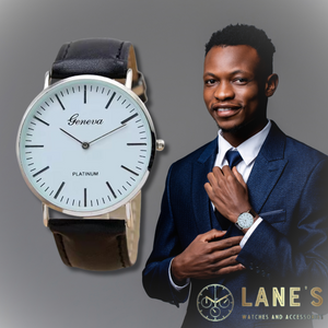 Platinum Men's Watch on a business man in smart attire