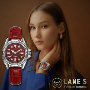 Ruby Red Ladies Watch