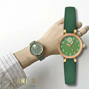 Green Daisy Ladies Watch