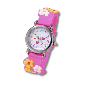 Pink Flowers Children's Watch