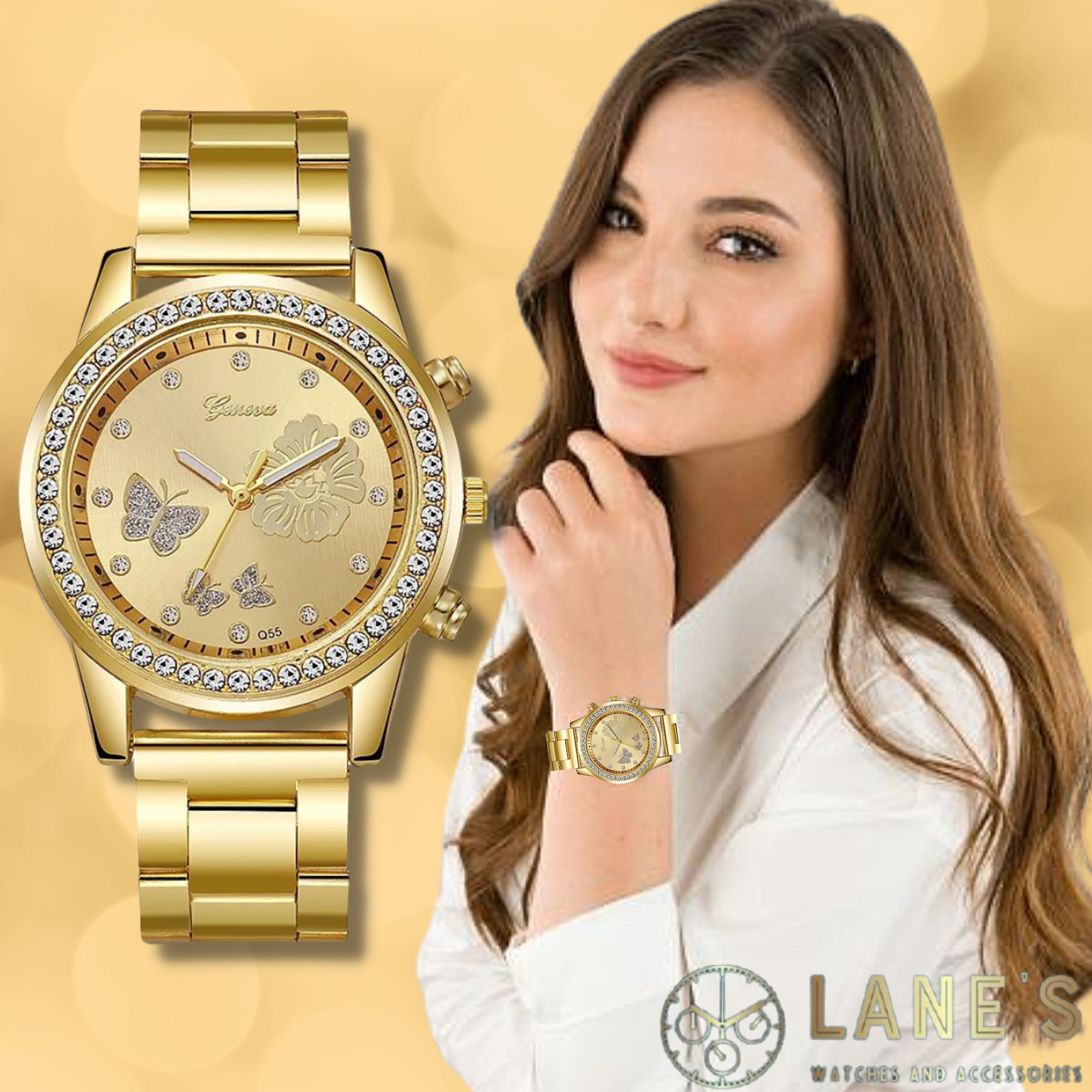 Golden Spring Ladies Watch