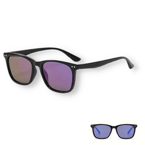 Retro Casual Unisex Sunglasses (Blue and Titanium)