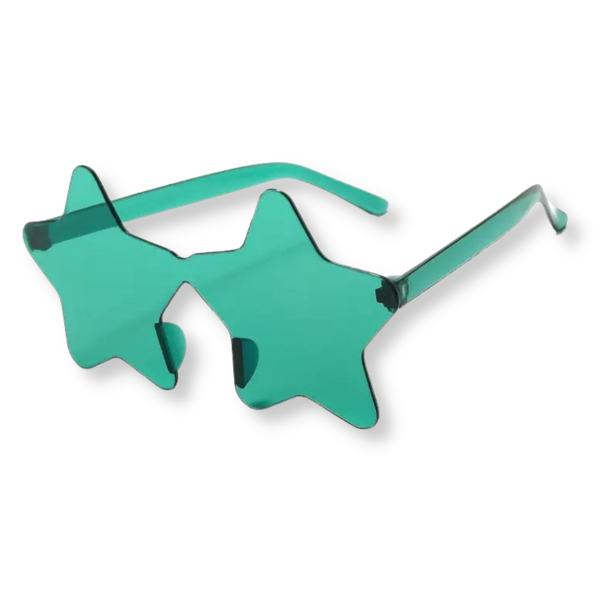 70's Green Star Retro Unisex Party Glasses