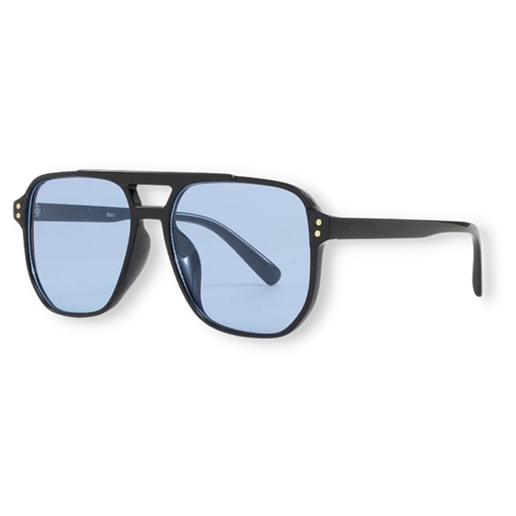 Blue Double Bridged Aviator Unisex Sunglasses