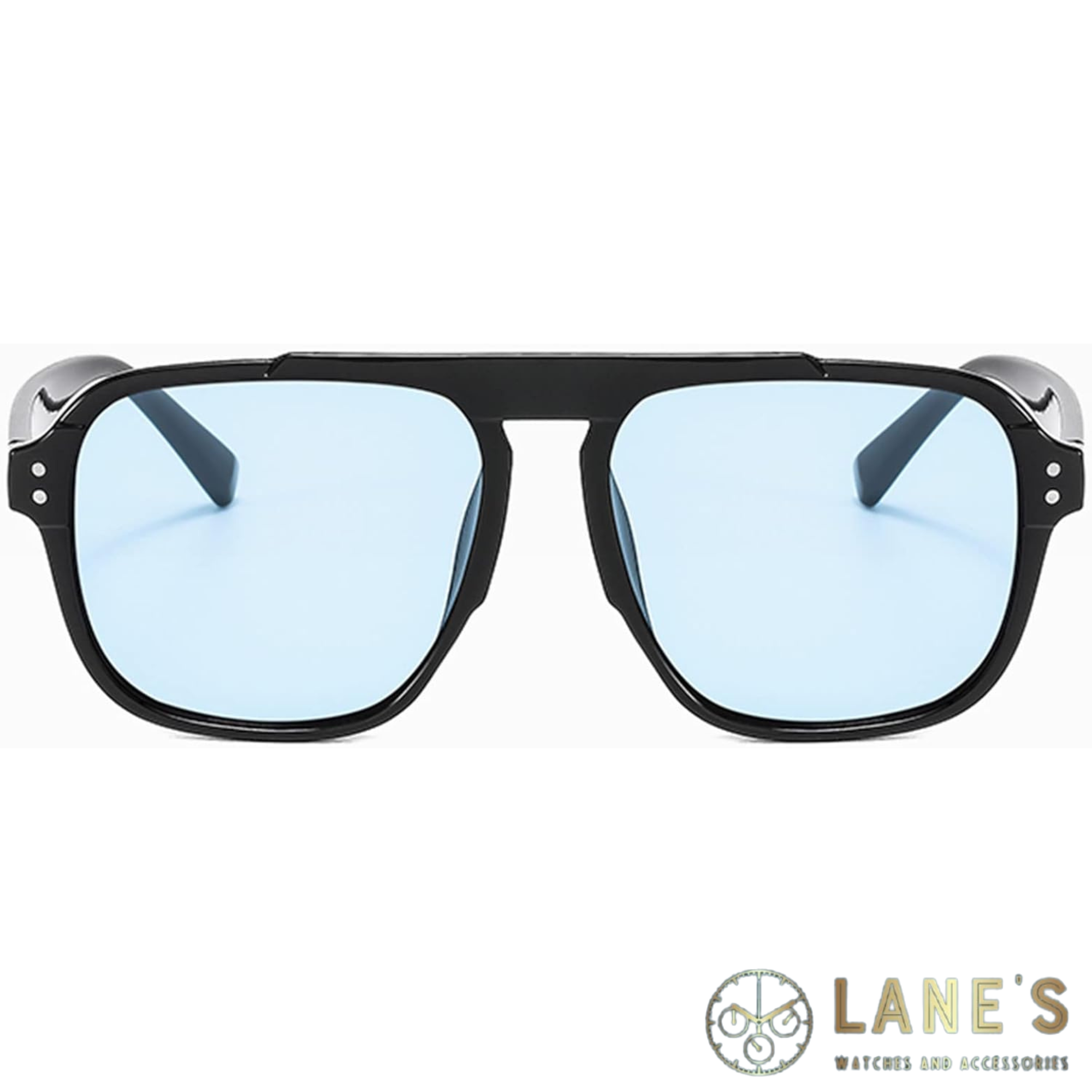 Blue Double Bridged Aviator Unisex Sunglasses