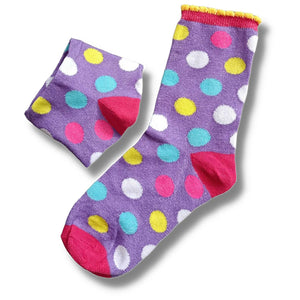 Colourful Spots Children's Socks (Size 6-8.5, 9-12 & 13-2)