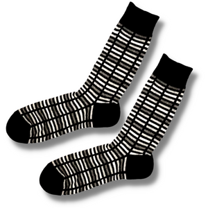 Grey Rectangle Men's Socks (Size 9-12)