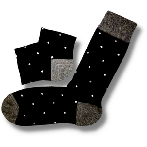 Grey Small Spots Men's Socks (Size 9-12)