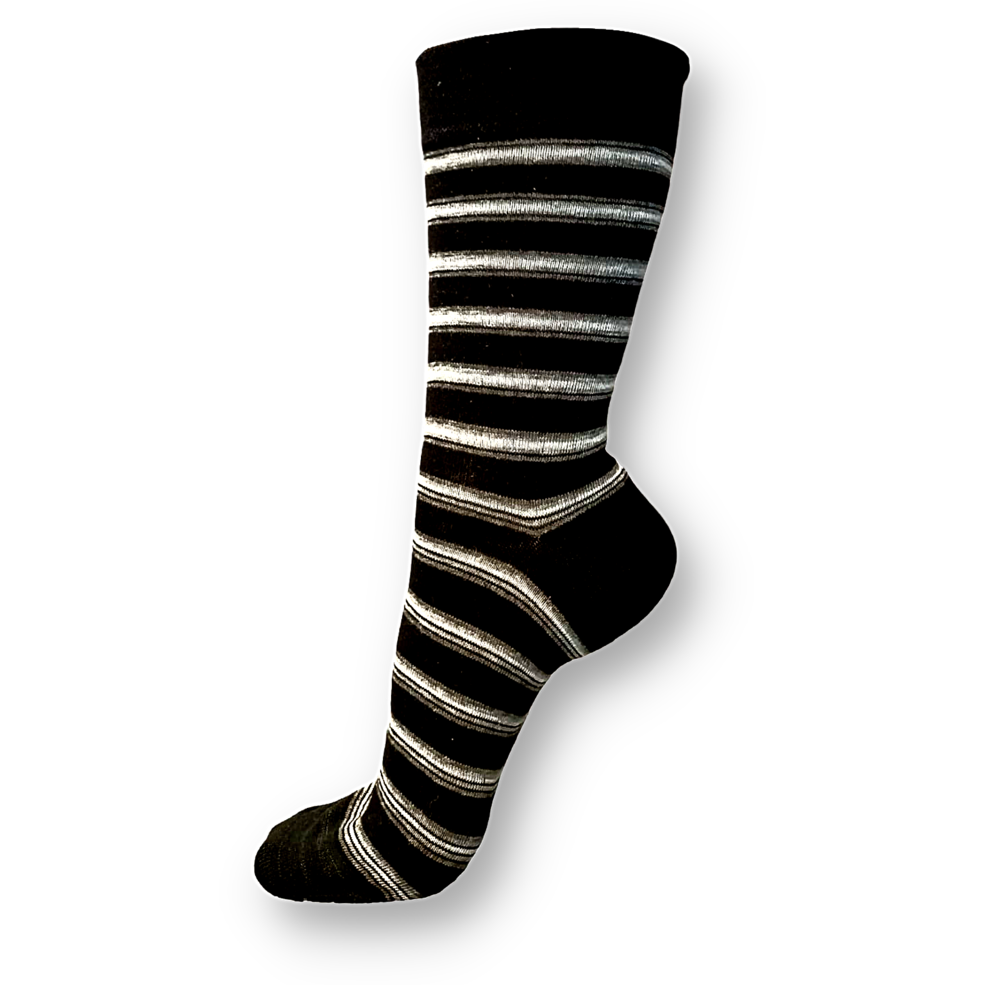 Grey Thick Striped Men's Socks (Size 9-12)