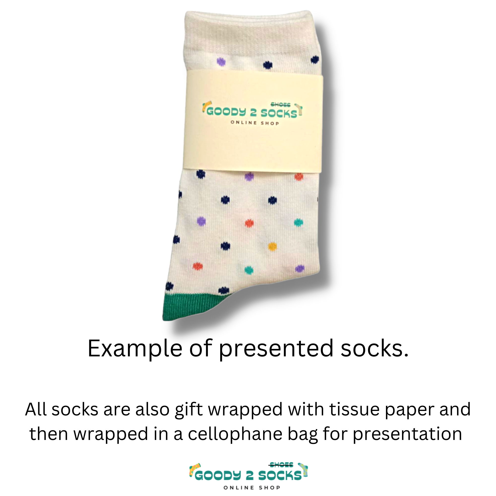 Multi-coloured Small Spots Ladies Socks (Size 4-7)