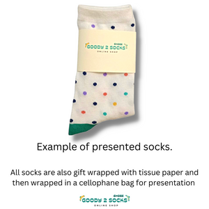 Multi-coloured Small Spots Ladies Socks (Size 4-7)