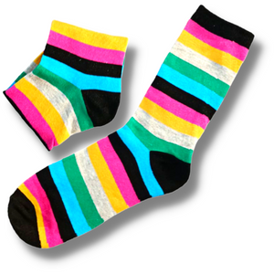 Large Striped Ladies Socks (Size 4-7)