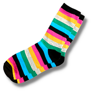 Large Striped Ladies Socks (Size 4-7)