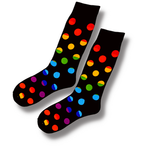 Coloured Spots Men's Socks (Size 6-11)