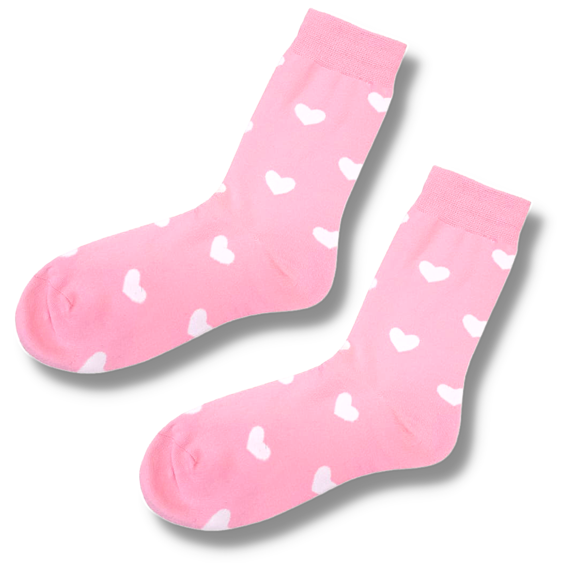 Pink Hearts Ladies Socks (Size 3-7)